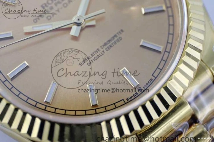 Bracelet YG 40mm Steel 904L 1:1 on YG TWF Dial Edition A2836 Best Crystal Date YG Day 0311